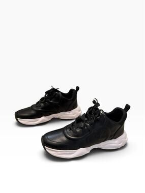 DKNY Decorah Womens Chunky Platform Sneakers Size 8.5 NEW Black White Dad Shoes